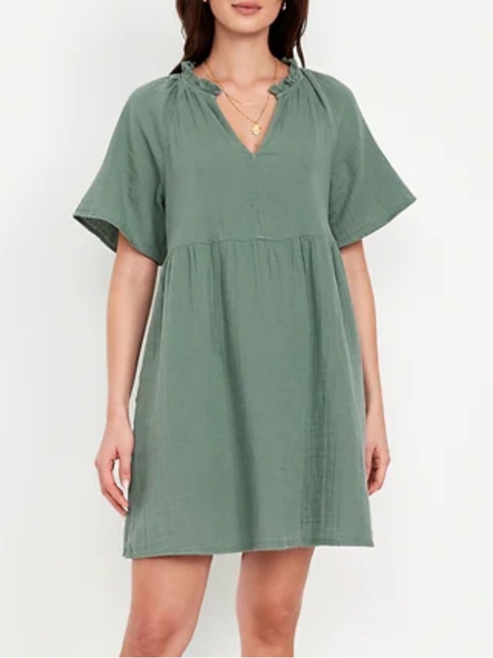 Old Navy Sage Green Gauze Dress